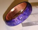 Bague en cuivre ou laiton – pétales de bleuet naturels scellés sous résine