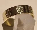Bague en cuivre ou laiton – anneau étampé de 8 fleurs