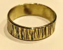 Bague martelée en cuivre ou laiton – texture rainurée brillante